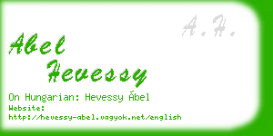 abel hevessy business card