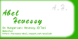 abel hevessy business card